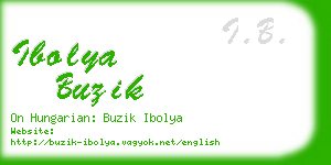 ibolya buzik business card